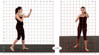 Front Snap Kick High Grid Overlay Young Adult Female - Animation Reference Body Mechanics