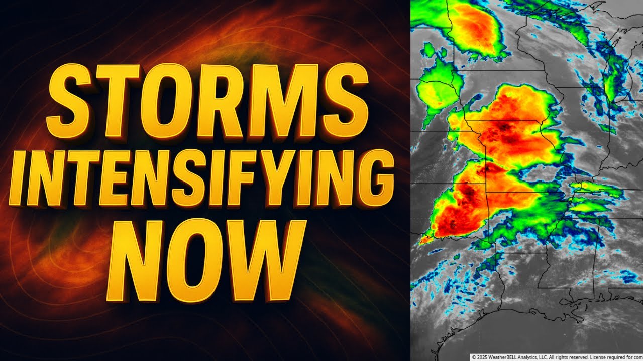 UPDATE - More Storms Tonight - Severe Threat Shifts East Tuesday - YouTube