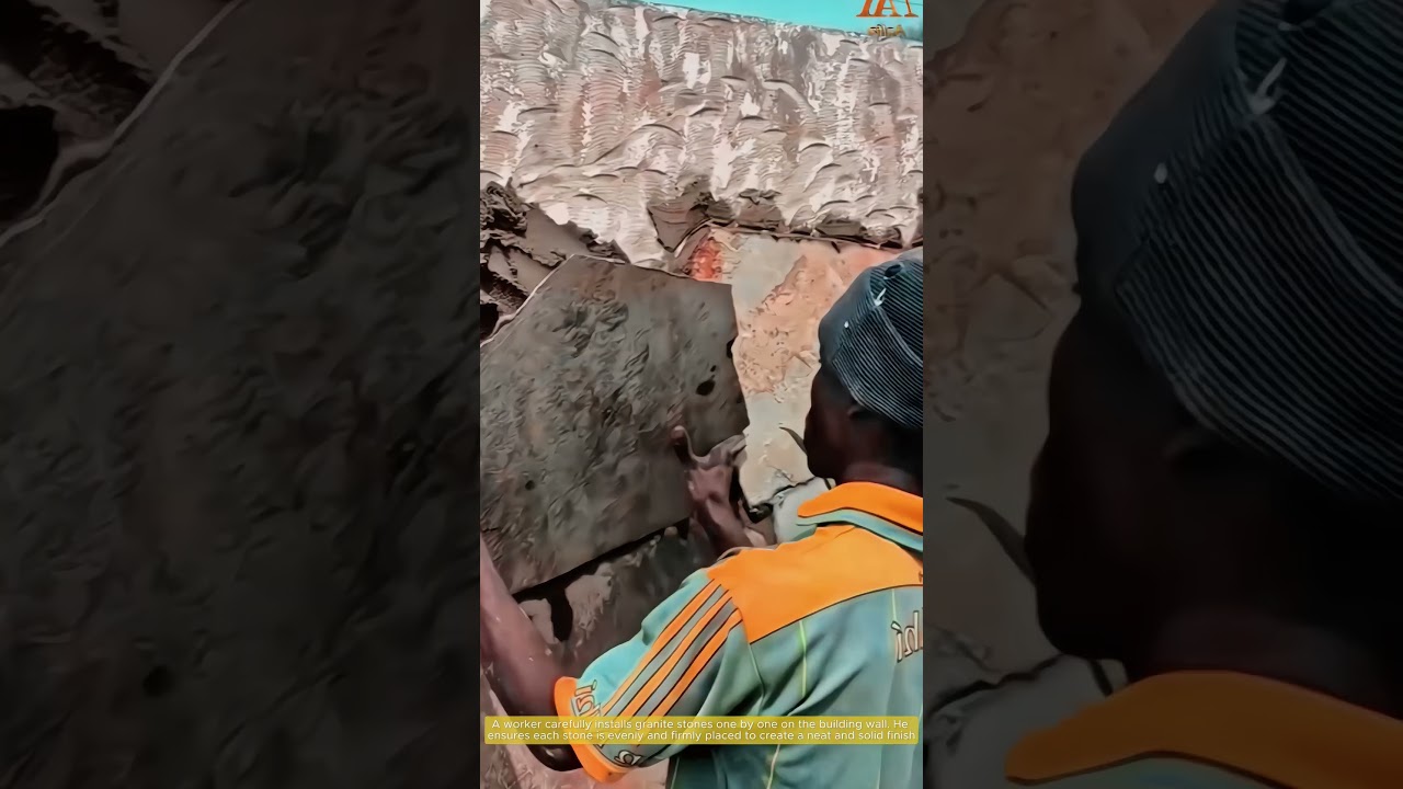 Custom Stone Wall Decoration Installation- Good tools and machinery in daily work