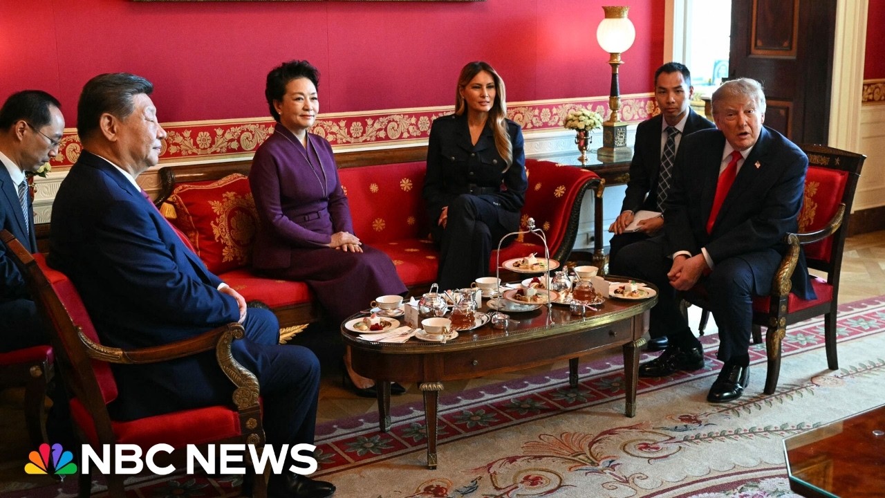 Trump and Xi exchange praise during tea at the White House