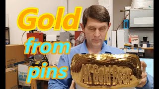 Extracting gold from large gold plated pins. Part 3.