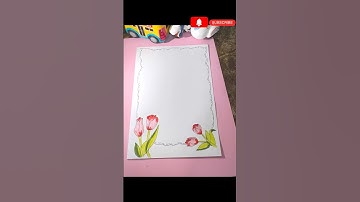 Aesthetic, Simple, easy Front page border designs for school projects #shorts #ytshorts #song #art