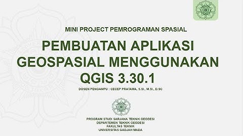 Mini Project Pemrograman Spasial Kelas B - Pembangunan Plugin dengan PyQGIS