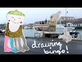 🌊 My First Illustration Workshop Vlog (Denmark, Hirtshals) - Drawing with children