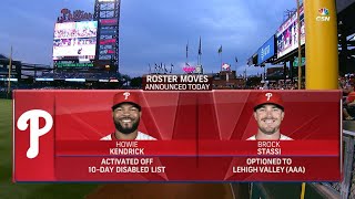 MIL@PHI: Phils broadcast discusses Kendrick's return