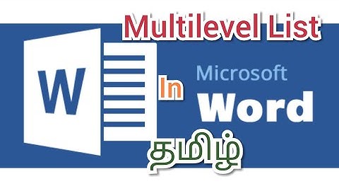 Multilevel list in Ms word
