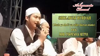 Sholawat Burdah full - Ridwan Asyfi   Teks Arab Latin dan Arti