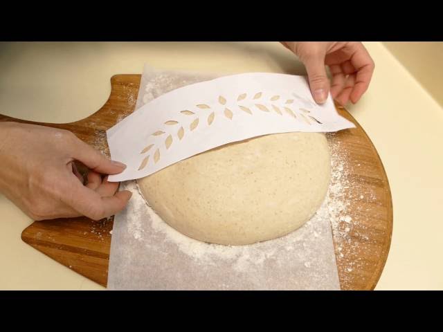 Baking Bread with Stencils for a Crust Treatment 