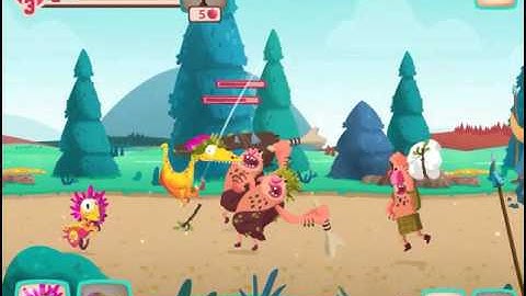Dino Bash - Dinosaurs Vs Cavemen Defense iOS Gameplay - Part 1