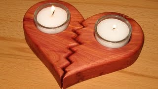 a small woodworking project make a little scroll saw candle holder using scrap wood you can download the template here: http://