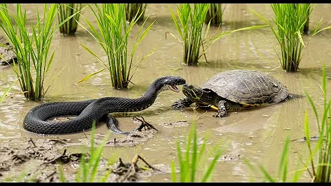 Snake Attacks Turtle in an Insane Wildlife Encounter
