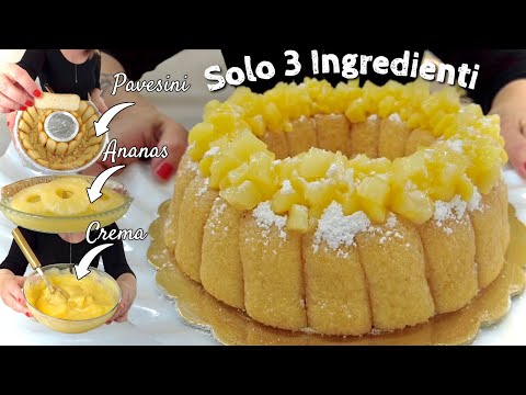 TORTA MIMOSA VELOCE  solo 3 INGREDIENTI SENZA COTTURA