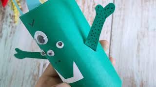 DIY Halloween crafts Toilet roll monsters craft - Cute spooky monsters made with toilet roll