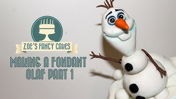 Olaf cake How to make a fondant Olaf Part 1 Disney