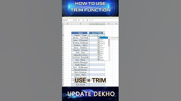 How to use Trim function in excel | Excel interview question | trim function in excel #shorts #excel