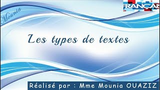 Les différents types de textes