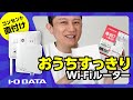 壁のコンセントに直付けWi-Fiルーター　WN-DX1300GRN　おうちがスッキリ　［IODATA］