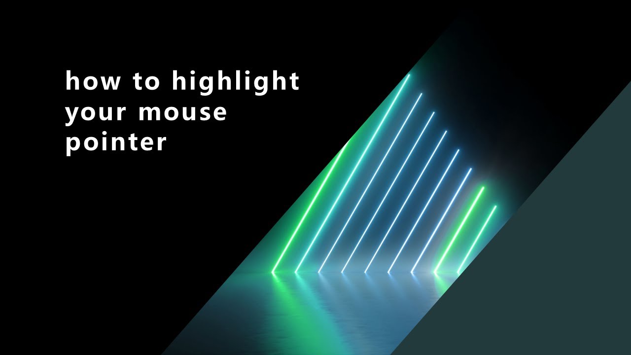 how to highlight your mouse pointer - YouTube