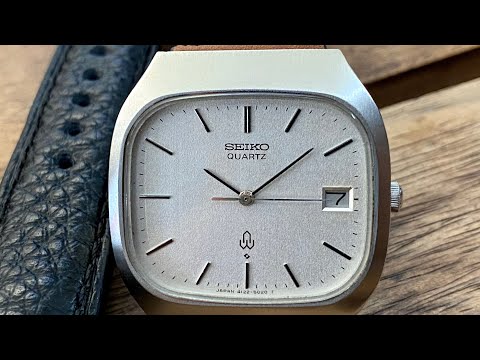 Vintage April 1980 Seiko Quartz 4122-5010 Sand Dial - Case & Dial