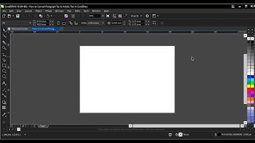 How to Convert Paragraph Text to Artistic text in CorelDraw
