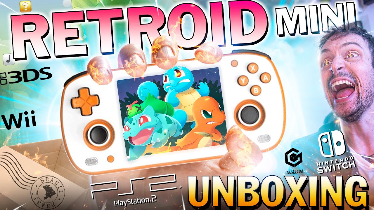 Retroid Pocket MINI CHEGOU ! UNBOXING do RPmini GAMEPLAY de PS2, Wii, 3DS, PSP, GAMECUBE e MAIS !