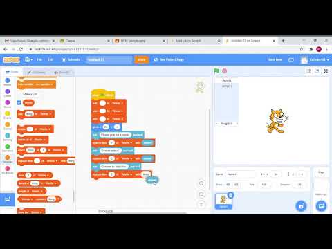 Mad Lib game using  Scratch