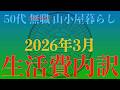2026年3月生活費内訳〜YouTubeより27回目収益も報告します。