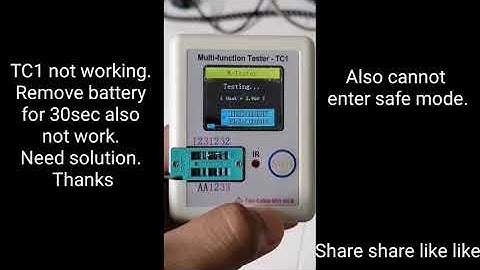 Multi function Tester - TC1 not working