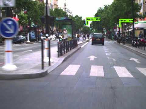Traffic light recognition on LaRA dataset - YouTube