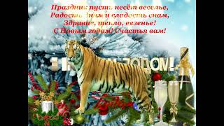 С новым годом Вас друзья поздравляю Happy New Year, my friends, I congratulate you!