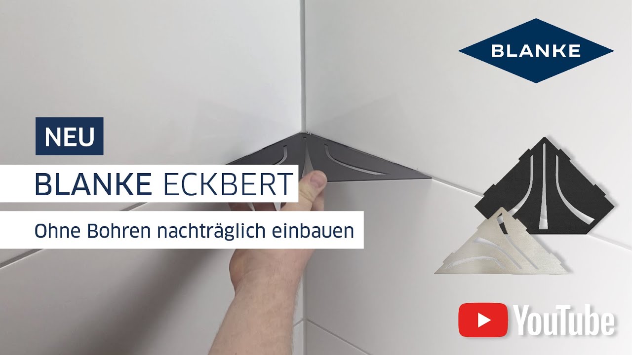 Duschablage BLANKE ECKBERT ohne Bohren nachträglich einbauen