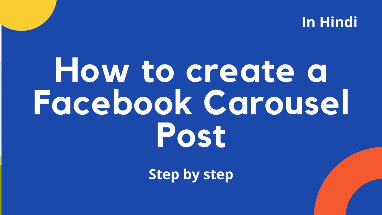 How to create a Facebook Carousel Post | In Hindi | Step by step - YouTube