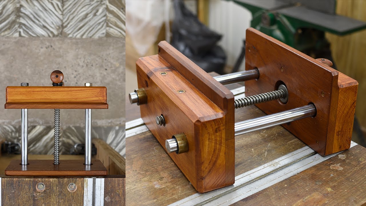 ✔️​ PRENSA de BANCO  casera - DIY - PASO a PASO reciclando amortiguadores viejos.