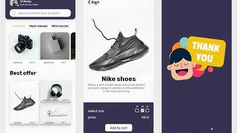 E-commerce app design using adobe xd