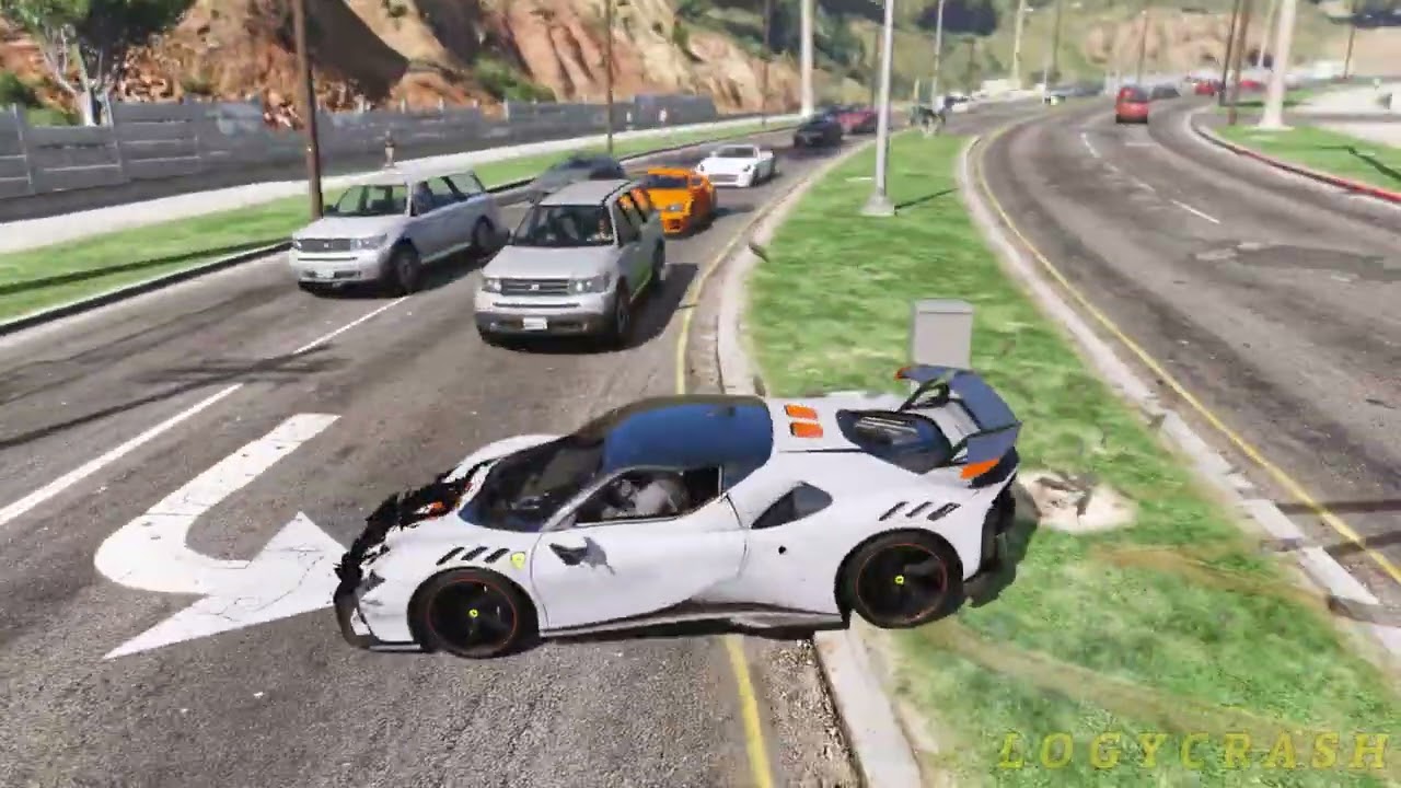 GTA 5 CRASH TESTING REAL CAR MOD #4 | CrashDestructions