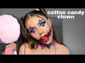 cotton candy clown HALLOWEEN MAKEUP TUTORIAL