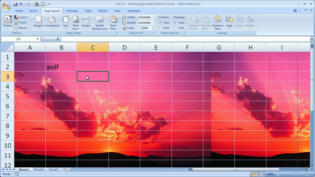 Excel Tips 12 Add Background Pictures To Excel Spreadsheets