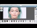 Tutorial PhotoFiltre Studio X - Como pintar o cabelo e passar batom.