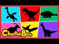 Lets learn various dinosaurs with songs    trex  nursery rhymes  kids song  cheetahboo