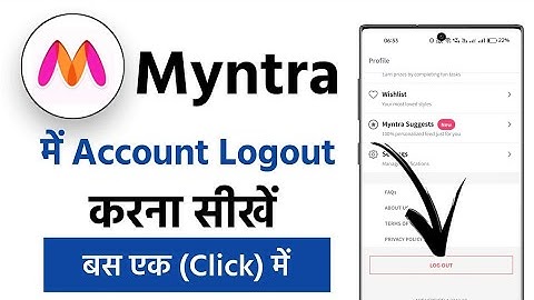 myntra account logout kaise kare|how to login out in Myntra app