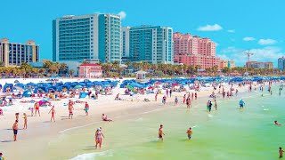 Clearwater Beach Florida. Spring Break Walking Tour. Travel Video 4K
