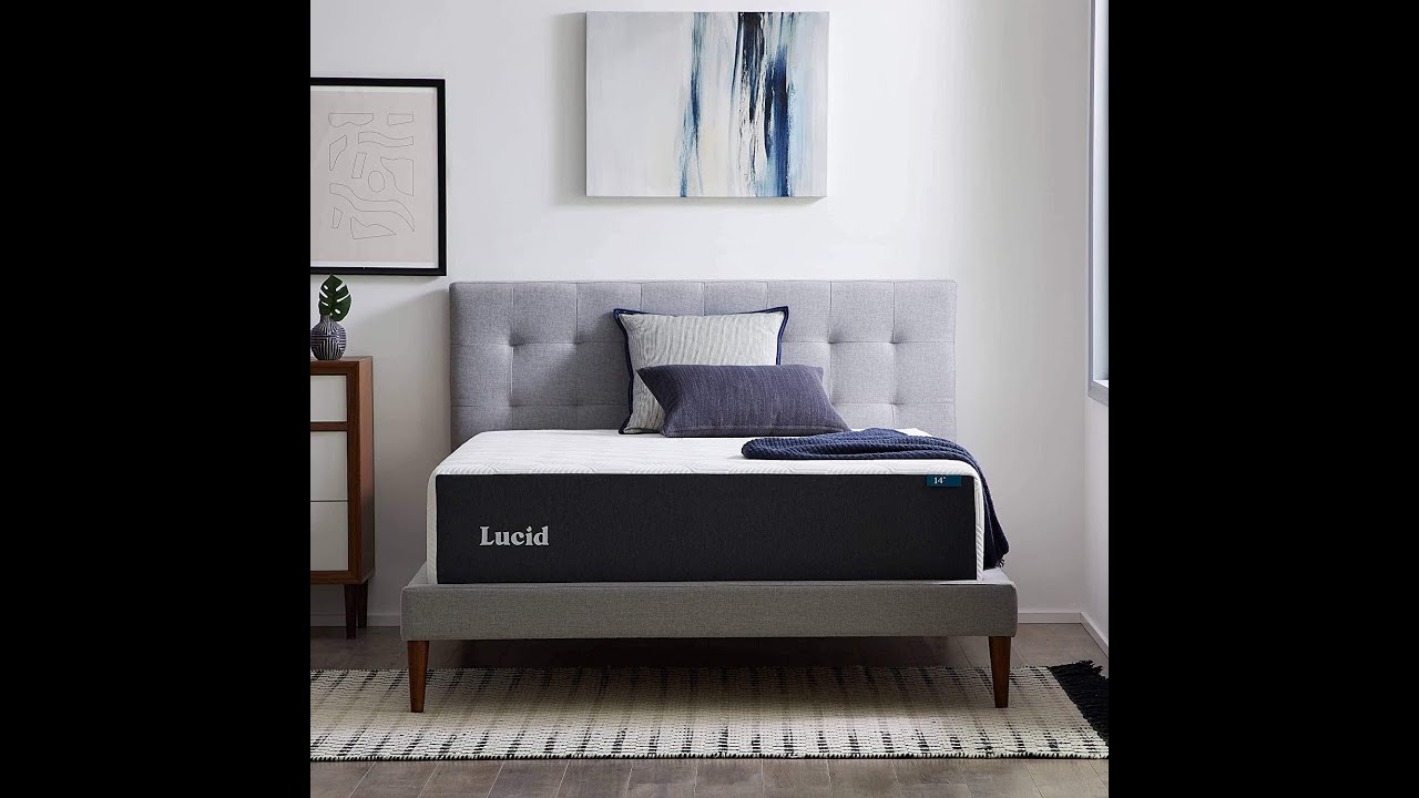 14 medium plush memory foam mattress by lucid