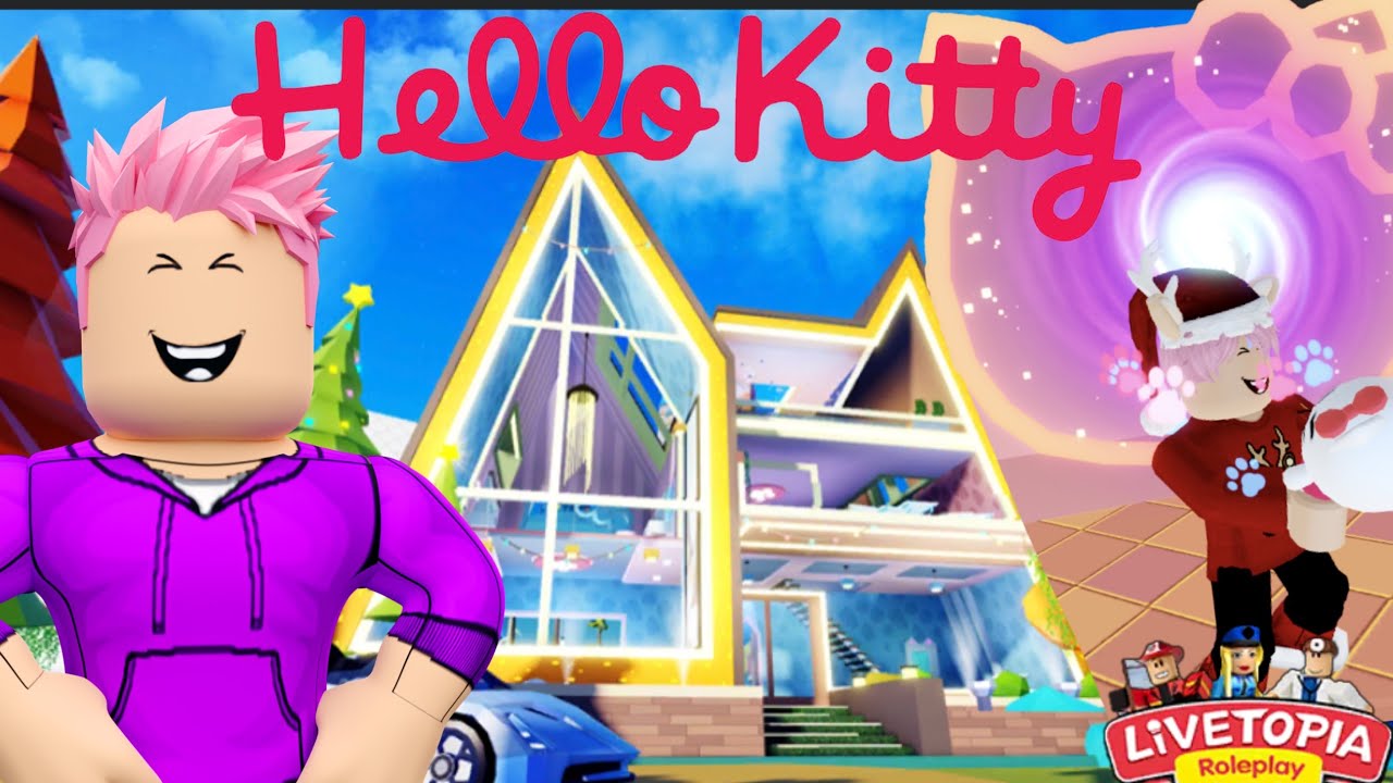 NEW *HELLO KITTY* VACATION HOUSE LIVETOPIA RP ROBLOX - YouTube