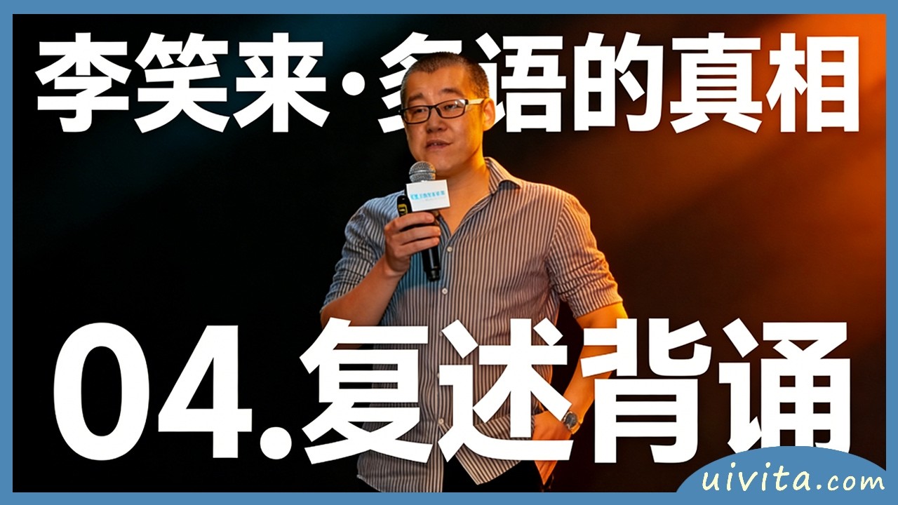💡【李笑来·多语的真相】·复述背诵
