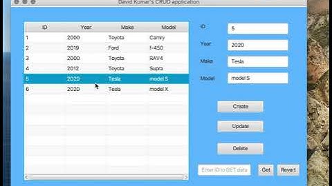 CRUD application demo using Java FX and SQL