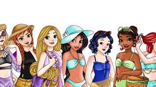 Disney Princesses in Swimwear
