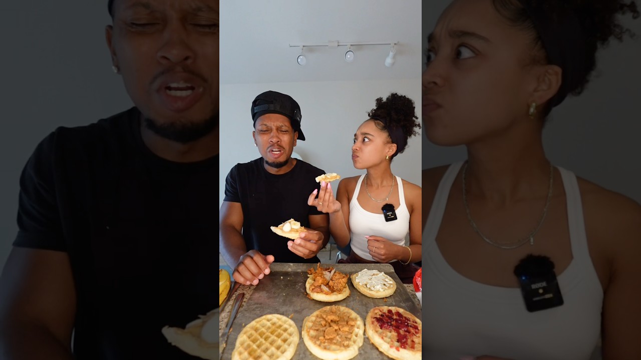 Waffles 6 ways taste test! #shorts