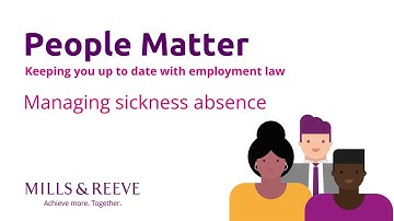 People Matter: Managing sickness absence