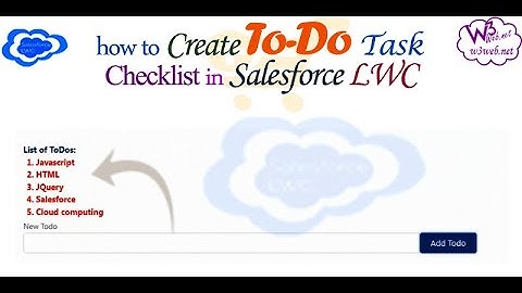 Create online to-do task checklist in component template & buttons click function in Salesforce LWC