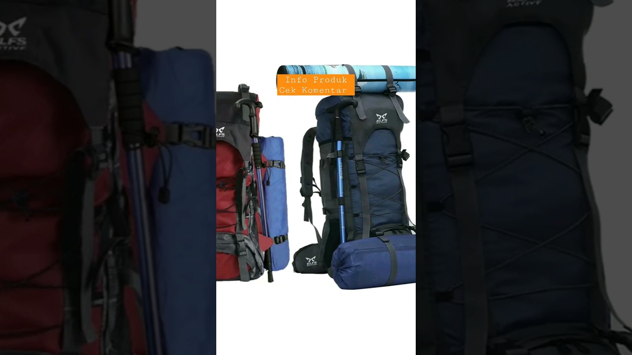 ELFS ACTIVE Tas Gunung Carrier 60 + 5L Ransel Tahan Air Backsupport Hiking Bag Water Resistant Bag